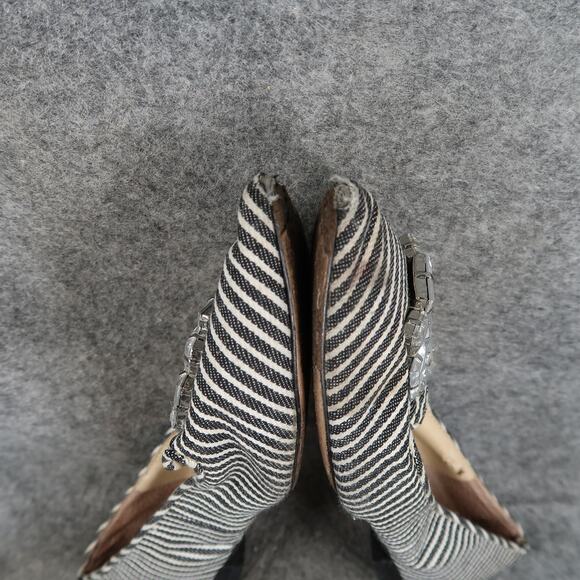 Sole Society Shoes Womens 6.5 Flats Pointed Toe Embellished Stripes Slip On - Picture 9 of 13